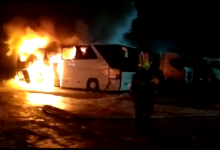 Photo of video | Coincidență sau rea intenție? Autobuzul în care a fost filmat spotul socialiștilor a luat foc