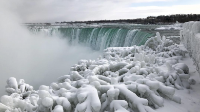 Photo of foto, video | Spectacol mirific la Cascada Niagara. Gerul năprasnic a transformat șuvoaiele în blocuri de gheață uriașe