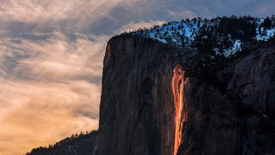 Photo of foto, video | Ce este și cum arată „cascada de foc”, fenomenul rar din SUA care poate fi admirat doar câteva zile pe an?