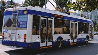 Photo of video | Femeile Moldovei, omagiate chiar și în troleibuze. Doi tineri călătoresc prin oraș, felicitând doamnele cu melodii la chitară