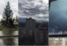 Photo of foto | Picături de ploaie la fereastră și un cer plin de nori întunecați. Cum se vede codul galben pe rețelele de socializare