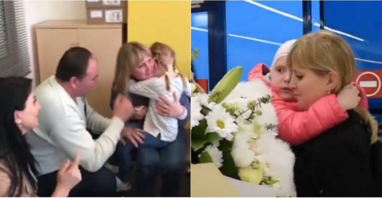 Photo of video | Te va lăsa cu ochii în lacrimi: Reacția unei fetițe de 4 ani din Moldova atunci când își aude pentru prima dată părinții