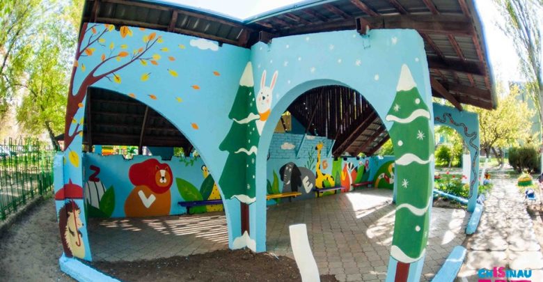 Photo of foto, video | Cu ajutorul pensulelor și vopselelor multicolore, curtea unei grădinițe din capitală s-a transformat într-o grădină zoologică