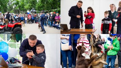 Photo of foto | Au lăsat granița, au luat câinii și au cucerit chișinăuienii. Polițiștii de frontieră, prezenți în „Orășelul European”