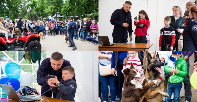 Photo of foto | Au lăsat granița, au luat câinii și au cucerit chișinăuienii. Polițiștii de frontieră, prezenți în „Orășelul European”