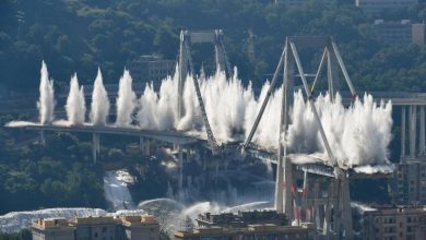 Photo of video | Rămășițele Podului Morandi din Genova, aruncate în aer de o explozie. Aici, anul trecut, au murit 43 de oameni