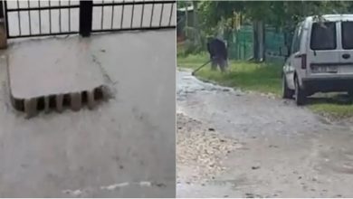 Photo of video | Șuvoaie mari pe străzile din Bălți. Mai multe drumuri și gospodării din oraș au fost inundate din cauza ploii