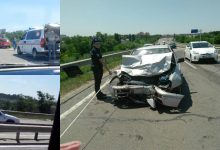 Photo of foto, video | Accident violent pe șoseaua Chișinău-Hâncești. Trei automobile s-au ciocnit între ele după ce un șofer a ieșit pe contrasens