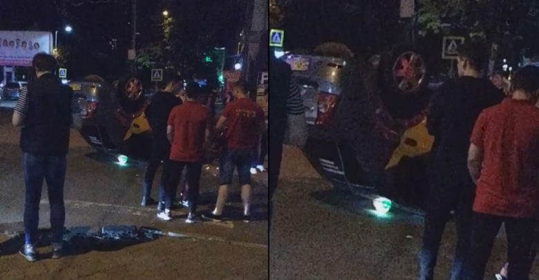 Photo of video | Un accident violent s-a produs aseară pe bd. Grigore Vieru. Trei persoane au avut nevoie de îngrijiri medicale
