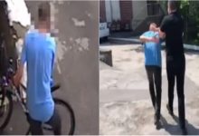 Photo of video | Și-a găsit transport pe timp de caniculă? Un bărbat din Strășeni, surprins în timp ce ar fura o bicicletă din fața unui bloc