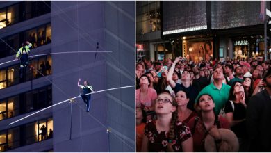 Photo of video | Record istoric la New York: Doi frați, urmăriți de mii de oameni cum merg pe un cablu, la înălțimea unei clădiri de 25 de etaje