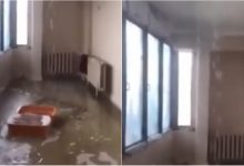 Photo of video | S-a spart cerul deasupra Moldovei, dar și tavanul unui spital din Bender. Ploaia a format un râu pe podeaua instituției