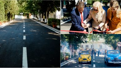 Photo of foto | Încă o stradă din Orhei, inaugurată cu mare fast. Pe drumul proaspăt renovat au circulat mașini retro, în culorile naționale ale Ucrainei