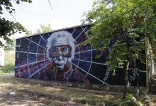 Photo of foto | L-a pictat pe Einstein pe fațada unei clădiri ca să îl cunoască tinerii. Un artist din Comrat impresionează localnicii cu lucrările sale