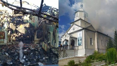 Photo of foto | Incendiu la Biserica „Acoperemântul Maicii Domnului” din satul Grinăuți-Moldova. Acoperișul lăcașului sfânt a ars aproape în totalitate