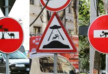 Photo of foto | Altfel de artă sau vandalism? Un artist mascat „reinventează” în timpul nopții indicatoarele rutiere din Chișinău