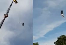 Photo of video | O experiență îngrozitoare bungee jumping. Un bărbat a căzut de la înălțime, după ce coarda care îl ținea s-a rupt