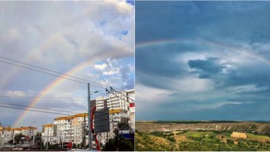 Photo of ﻿foto | Ploaia cu soare a pictat aseară curcubeie imense pe cerul Moldovei. Cum au fost văzute fenomenele de internauți?