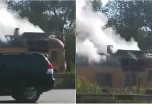 Photo of video | „Valuri” de fum au cuprins azi o locomotivă. Un tren de pe ruta Chișinău-Ungheni a luat foc