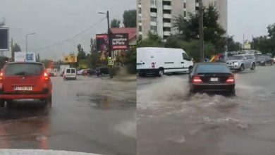 Photo of video | Atenție, șoferi! Străzile din capitală pe care se circulă dificil din cauza acumulărilor mari de apă