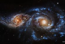 Photo of foto | „Dans cosmic” surprinzător: Telescopul Hubble a surprins două galaxii în curs de ciocnire