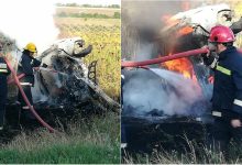 Photo of foto, video | O mașină a ars aproape în totalitate pe traseul Cahul-Vulcănești. Șoferul a decedat la fața locului