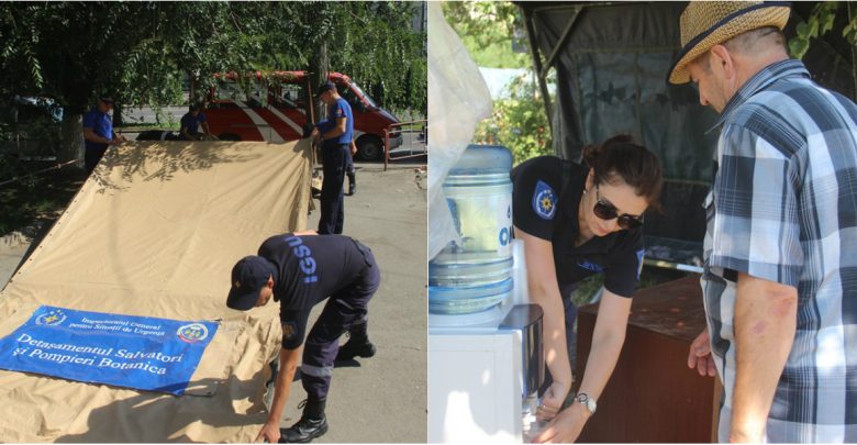 Photo of video | IGSU, în luptă cu temperaturile extreme. Salvatorii au reinstalat corturile anticaniculă în capitală și în unele centre raionale