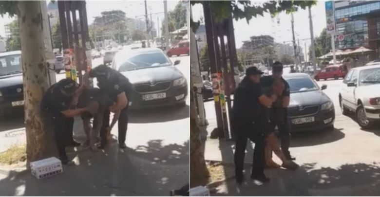 Photo of video | Un bărbat, imobilizat și reținut după ce ar fi vândut nuci pe stradă. Cum explică poliția cele întâmplate?