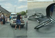 Photo of video | Un tânăr ar fi fost lovit de o mașină într-un sat din Ștefan Vodă. Băiatul se deplasa cu o bicicletă