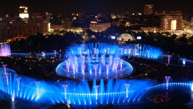 Photo of video | Havuzurile din București, desemnate de Academia Recordurilor Mondiale drept cel mai lung șir de Fântâni Coregrafice Sincronizate din lume