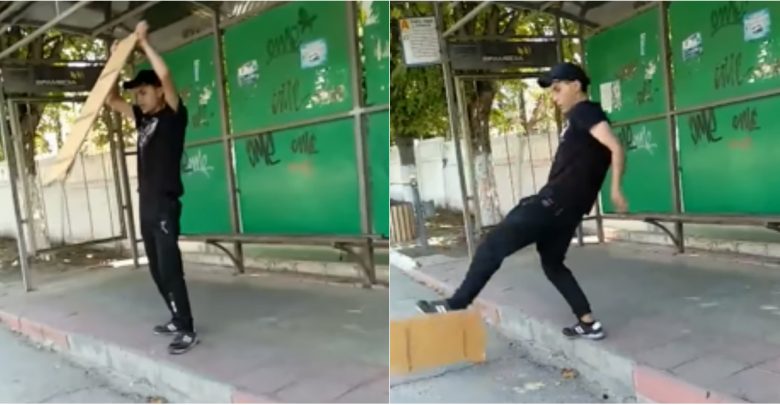 Photo of video | Și-ar fi lăsat nervii să-l stăpânească: Un bărbat, surprins cum vandalizează o stație din sectorul Botanica