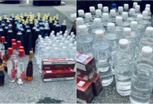 Photo of video | Descinderi la Piața Centrală. Polițiștii au ridicat produse de tutungerie și alcool fără acte de proveniență