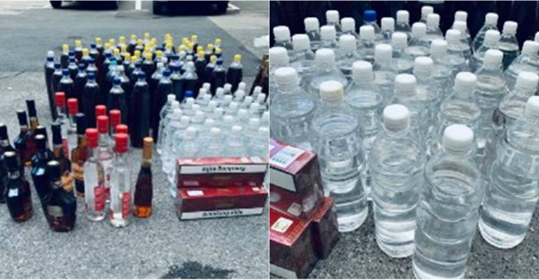 Photo of video | Descinderi la Piața Centrală. Polițiștii au ridicat produse de tutungerie și alcool fără acte de proveniență
