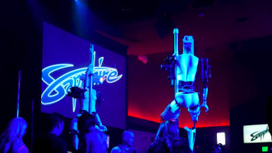 Photo of video | Senzuali și atrăgători, îți prezintă un altfel de striptease. Un club din Franța își lasă vizitatorii să admire roboți ce dansează la bară