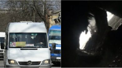 Photo of video | La revizia tehnică care se anunță, va fi „vedetă”: O gaură mare, surprinsă în podeaua unui microbuz din capitală