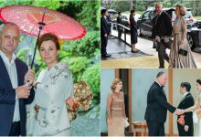 Photo of foto | El – la patru ace, ea – în kimono. Ce ținute au purtat Igor și Galina Dodon la ceremonia de întronare a împăratului Naruhito