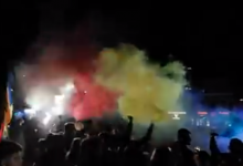 Photo of video | „Aerul” din centrul capitalei a fost colorat în nuanțele tricolorului aseară. Omagiul adus regretaților Ion și Doina Aldea Teodorovici