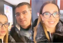 Photo of video | Olga Buzova a ajuns în Moldova. Usatîi a așteptat-o cu pâine, sare și un buchet de trandafiri la terminalul VIP