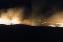 Photo of video | Incendiu devastator în apropiere de un sat. Un teren de pământ a fost cuprins de flăcări