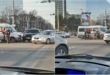 Photo of foto | Accident grav în centrul capitalei: O rutieră și un BMW s-au tamponat violent