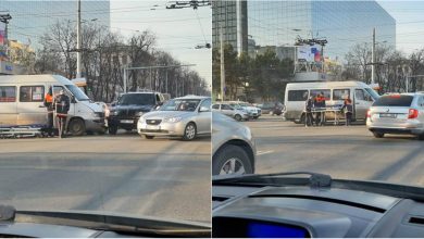 Photo of foto | Accident grav în centrul capitalei: O rutieră și un BMW s-au tamponat violent