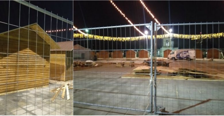 Photo of foto | O porțiune din Parcul Catedralei a fost îngrădită. Muncitorii au început lucrările de amenajare a Târgului de Crăciun