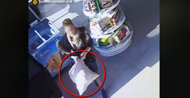 Photo of video | Surprinsă de camerele de supraveghere cum fură din mai multe localuri. O femeie din Chișinău este cercetată de oamenii legii