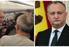 Photo of video | Igor Dodon a plecat din nou la Moscova. Pasagerii avionului cu care a zburat șeful statului au stat în rând pentru a-și face fotografii cu el