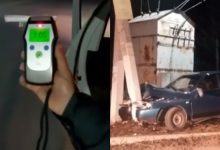 Photo of video | Doi copii de 3 și respectiv 5 ani au ajuns la spital după ce tatăl lor s-a izbit cu mașina de un pilon electric. Bărbatul era în stare de ebrietate