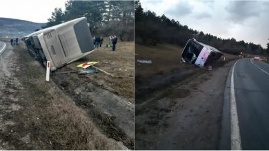 Photo of foto | Un autocar cu 38 de persoane la bord a derapat la Nisporeni. În ce stare se află șoferul și pasagerii?