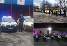 Photo of video | Zeci de polițiști au aplaudat în unison, în semn de susținere pentru medicii care luptă cu virusul COVID-19