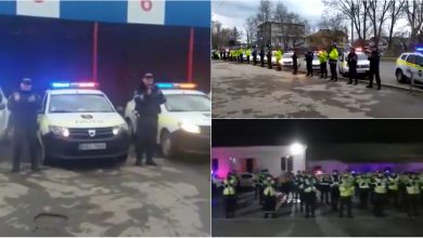 Photo of video | Zeci de polițiști au aplaudat în unison, în semn de susținere pentru medicii care luptă cu virusul COVID-19