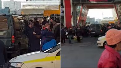 Photo of video | Aglomerație la Piața Centrală. Polițiștii au restricționat accesul pe teritoriu