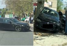 Photo of foto, video | Accident violent la Botanica. Două vehicule s-au tamponat, iar al treilea a fost izbit de un copac